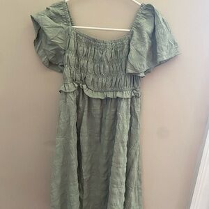 Charming Green Kids Dress